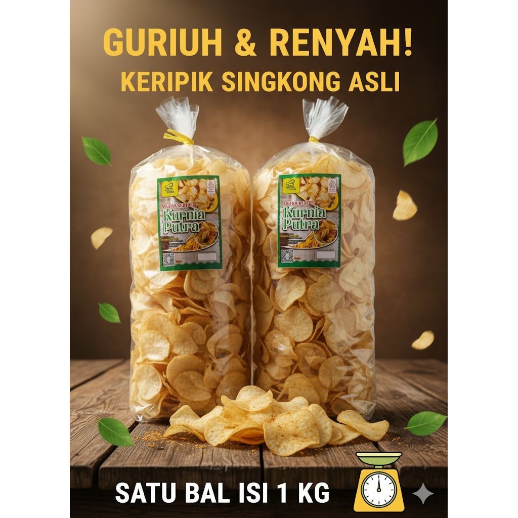 1 bal keripik singkong original