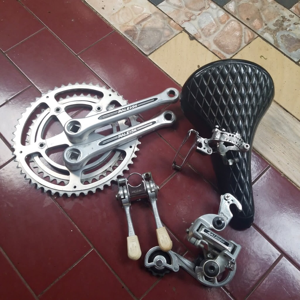 Crank RD FD shifter sadel Suntour Raleigh 5x2 sepeda balap jepang