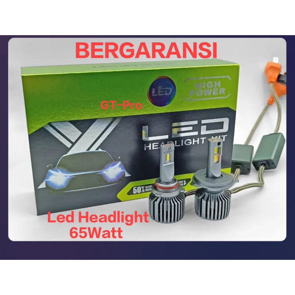 Led Headlight 65Watt Putih Superbright Ready H4 dan H11 BERGARANSI
