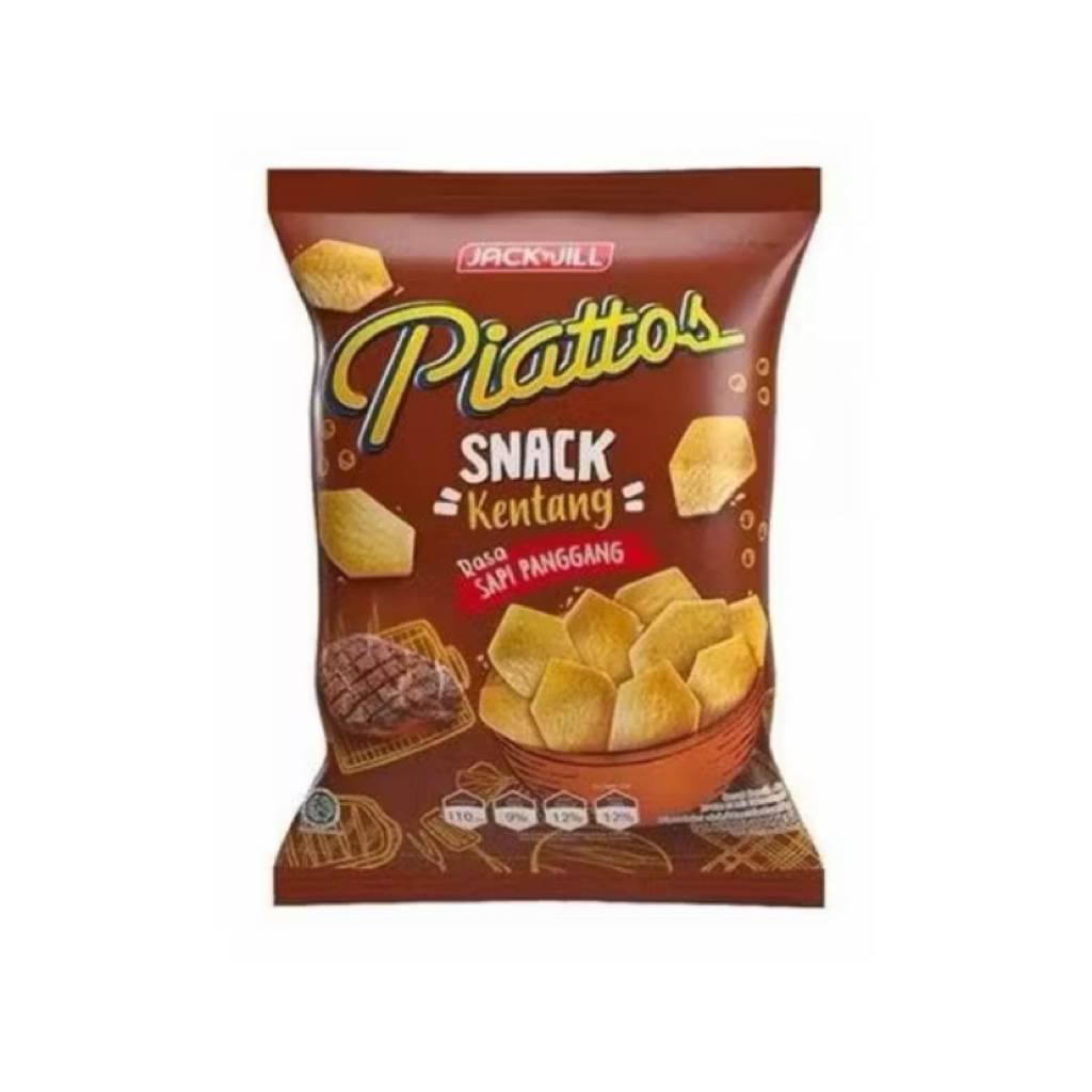AGEN SNACK GROSIR|PIATTOS RENCENG RASA SAPI PANGGANG ISI 10Bks