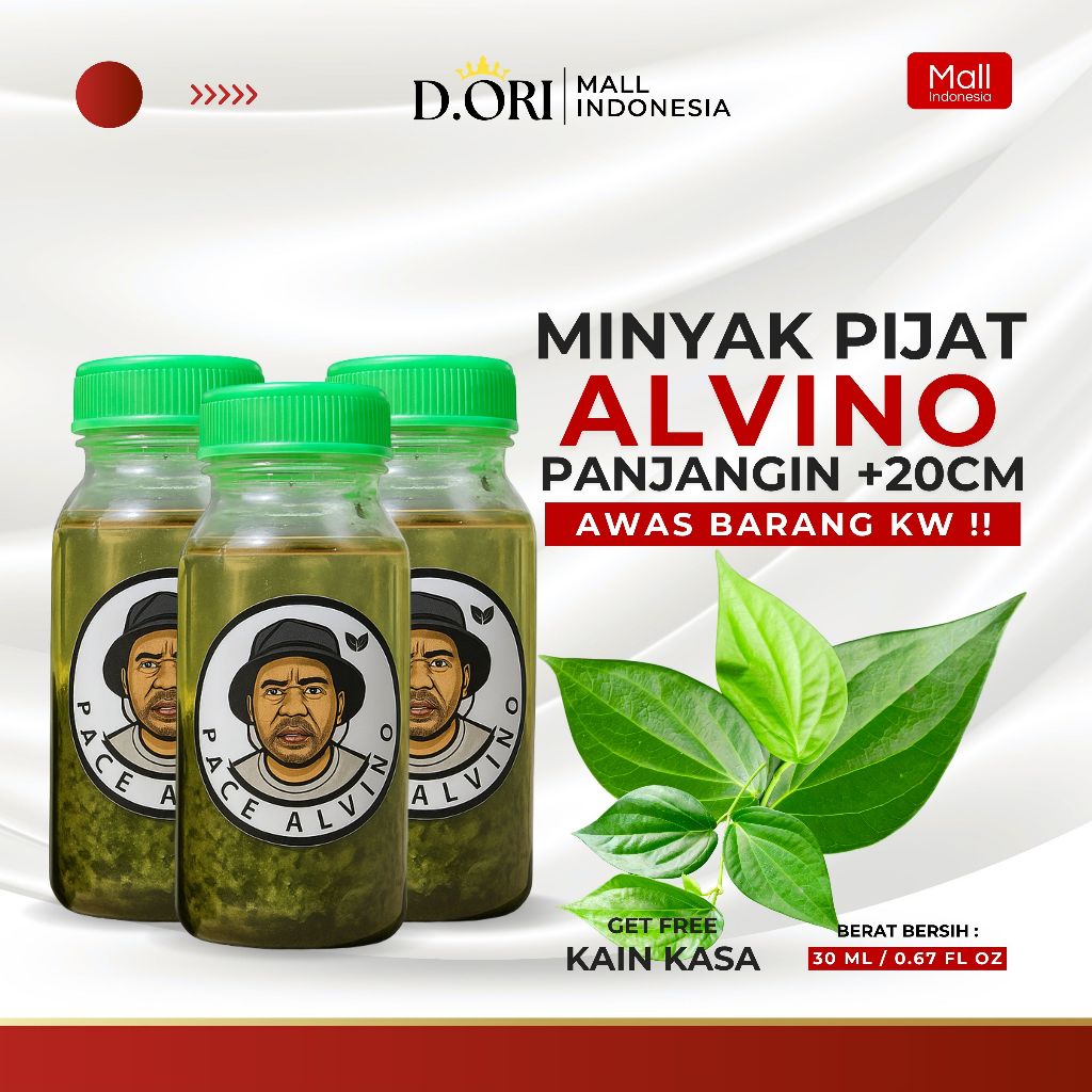 Satu Botol Minyak Oles Alvino Original Papua Paket Lengkap Ukuran 30 ML (Privasi Aman & Bergaransi)