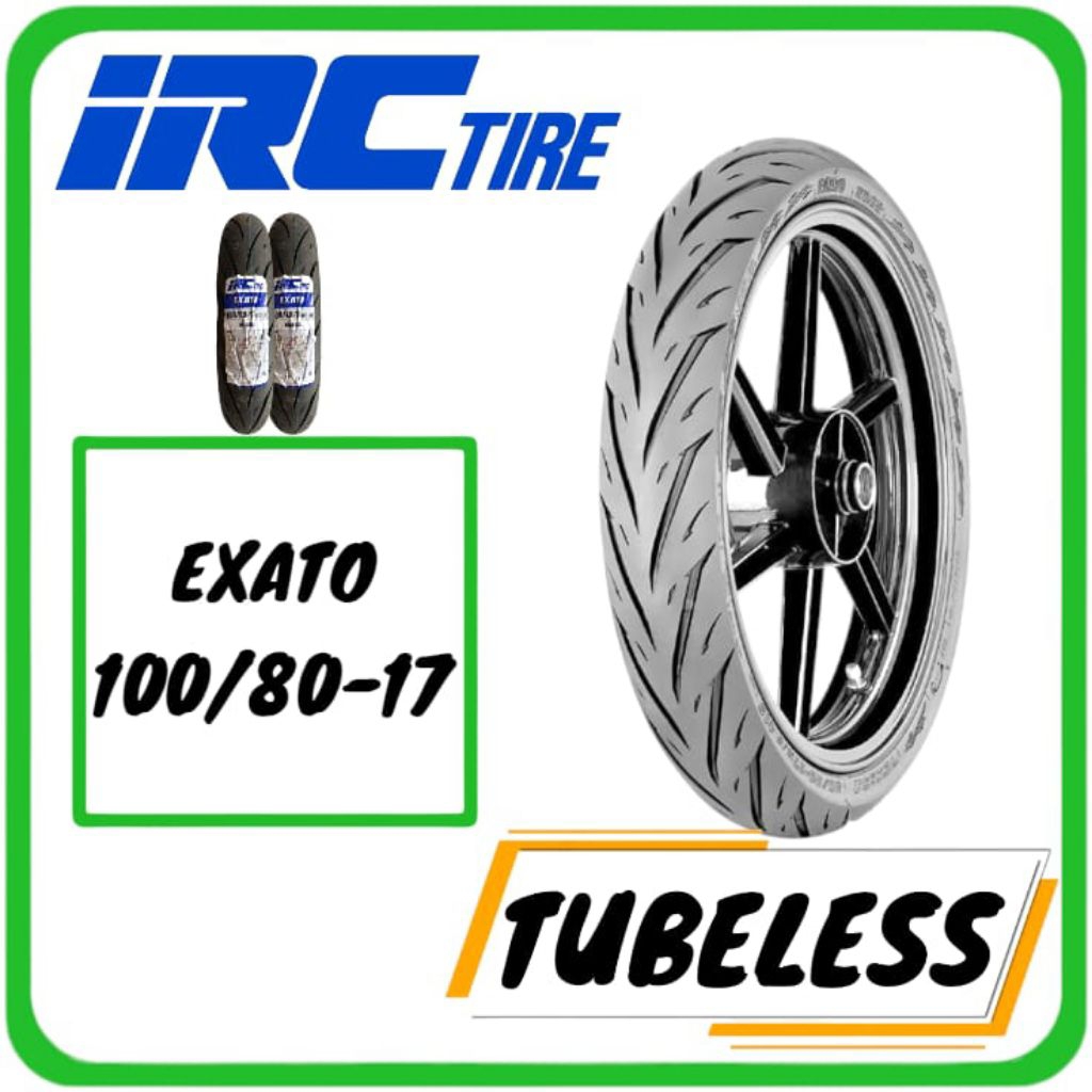 BAN TUBELESS IRC NR 88 EXATO 100/80-17
