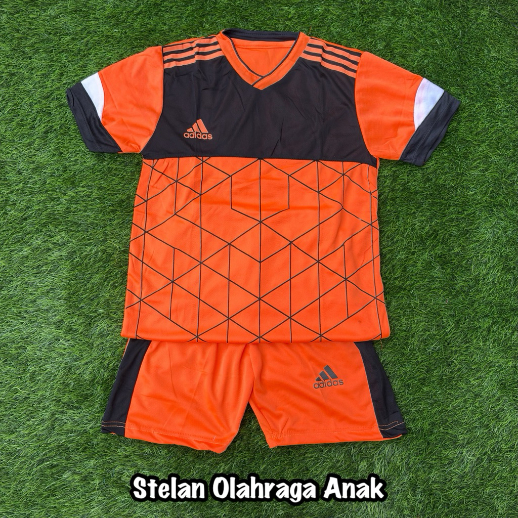 Baju Bola Anak Laki Laki Perempuan Bisa COD Jersey Bola Anak Futsal 1 Set Kaos Stelan Olahraga Anak 