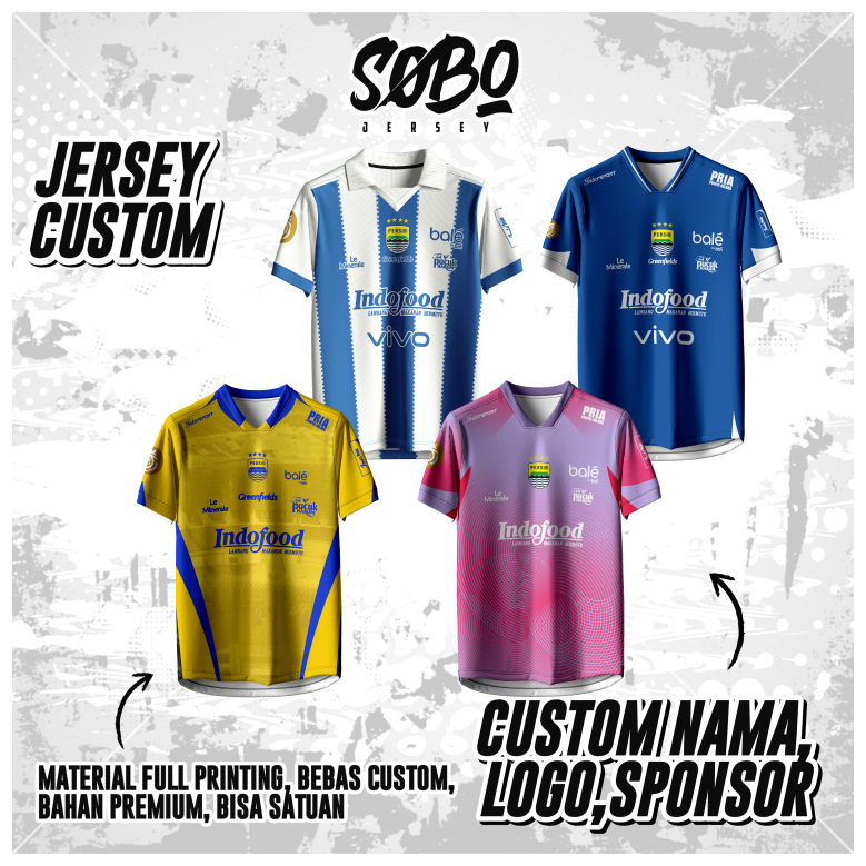 Jersey Persib Fantasy / Jersey Persib / Kaos Barcelona / Jersey Bola /Free nameset / Full printing