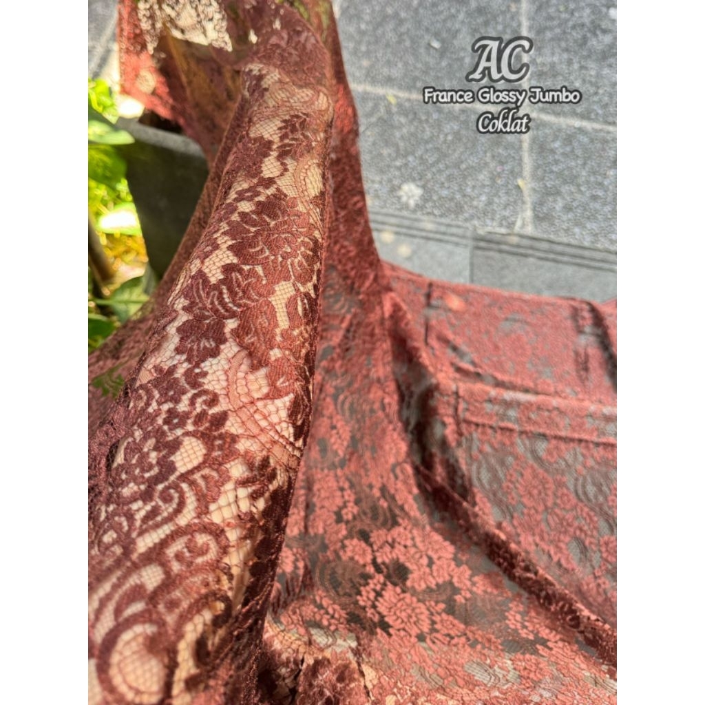 kebaya bali jumbo kain brokat french italy metalik