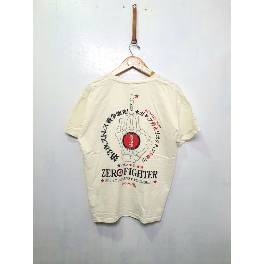 Kaos Putih Jepang 🇯🇵 Zero Fighter