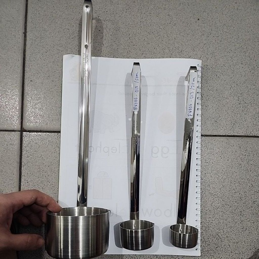 Sendok saos sendok gula stainless sendok bibir tuang 250ml 50ml 25ml sendok gula sendok takar