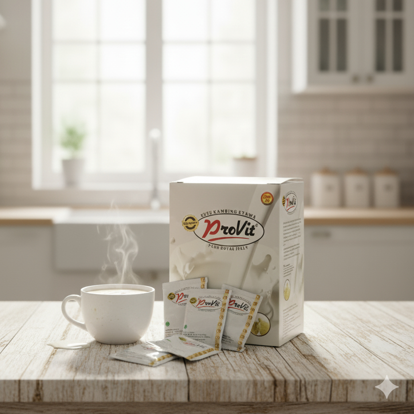 Susu kambing etawa provit harga 1 box isi 50 sachet