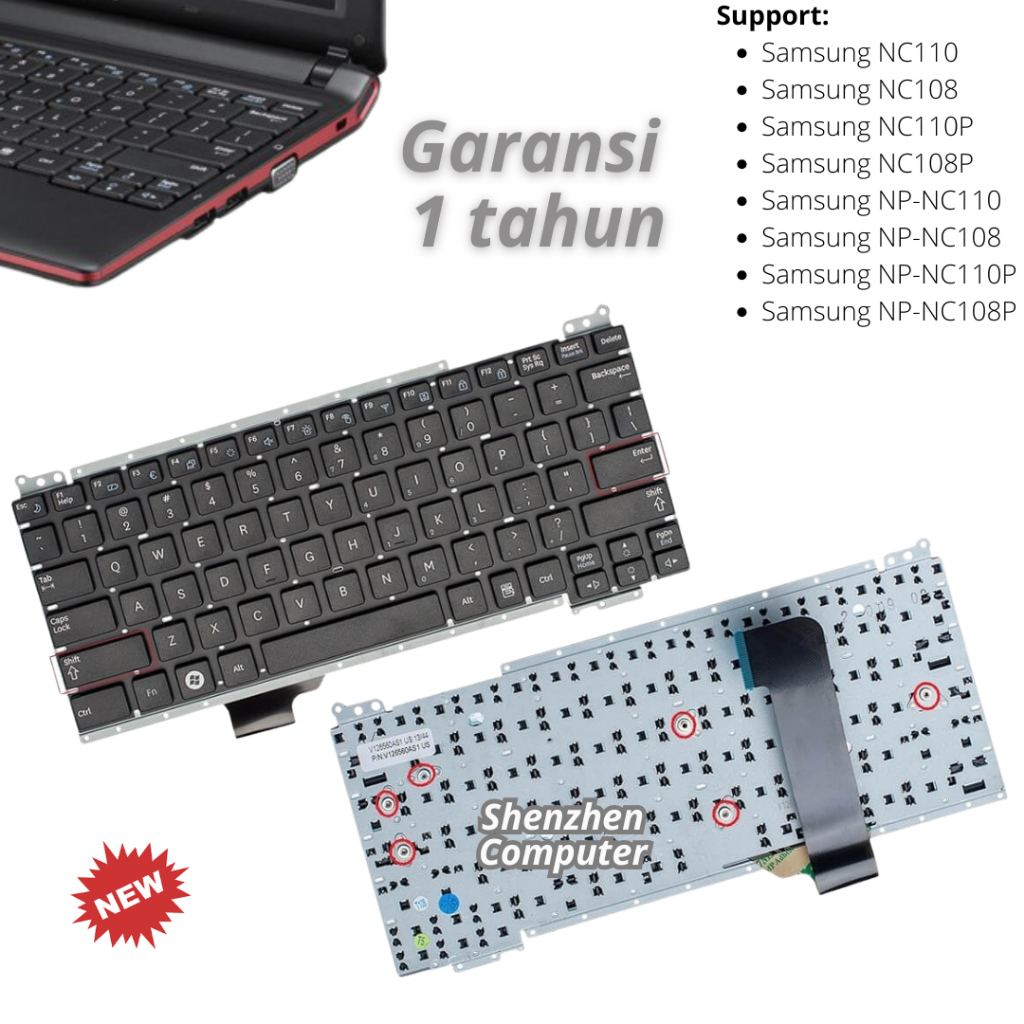 Keyboard Samsung NP-NC110 NP-NC108 NP-NC110P NP-NC108P new original