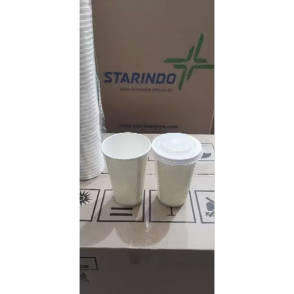 Paper Cup 16 Oz & tutup
