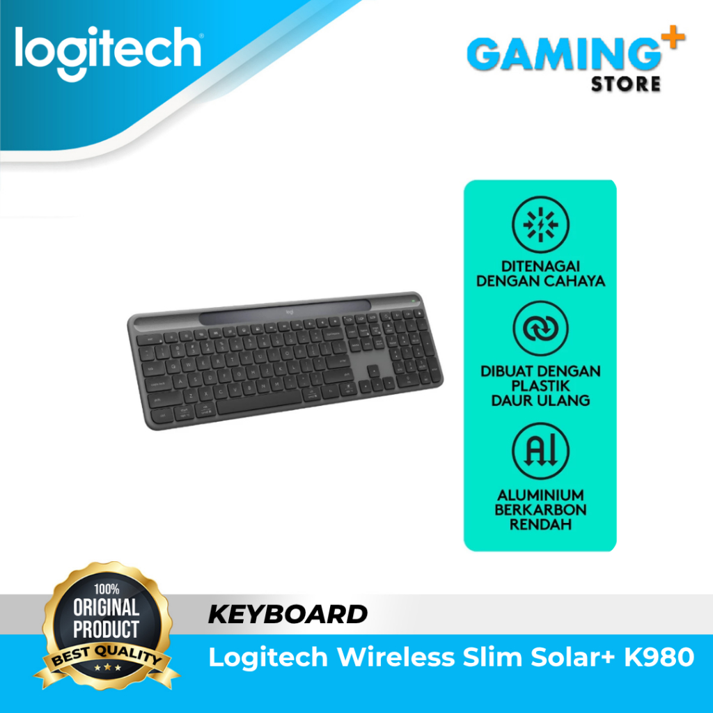 Keyboard Logitech Wireless Slim Solar+ K980