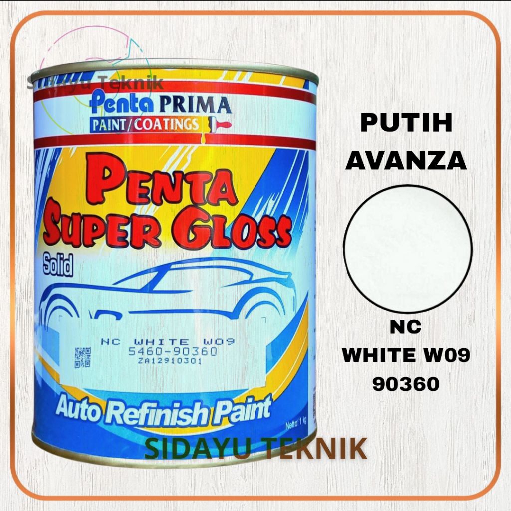 Cat NC Penta Super Gloss White W09 Putih Avanza 1KG