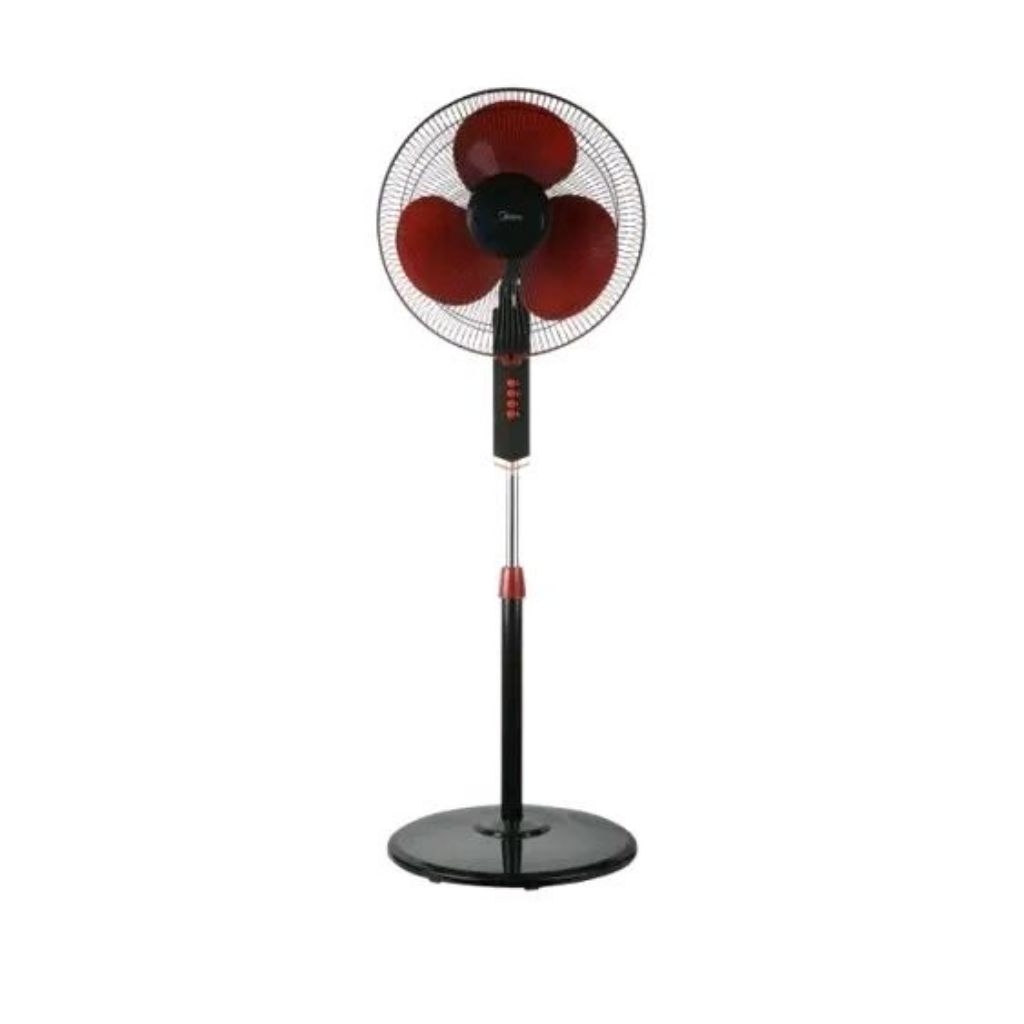 Stand Fan Midea FS40-10N | Kipas angin berdiri FS4010N hitam merah