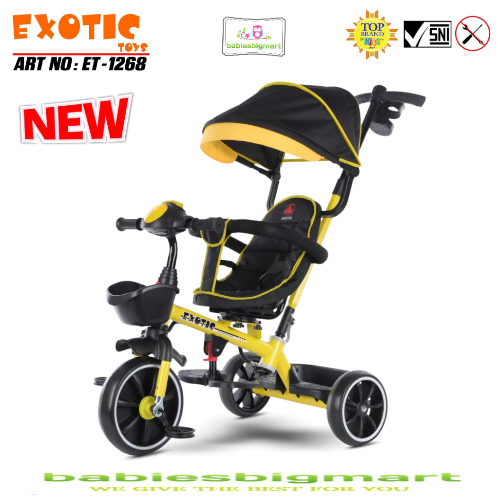 SEPEDA ANAK RODA TIGA 3 TRICYCLE EXOTIC ET 1263 , ET 1262 , ET 1267 , ET 1268 , ET 1269 , ET 1261 1 
