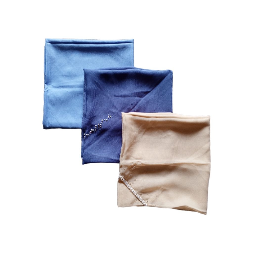 Jilbab Segi Empat Payet Mutiara Kepala