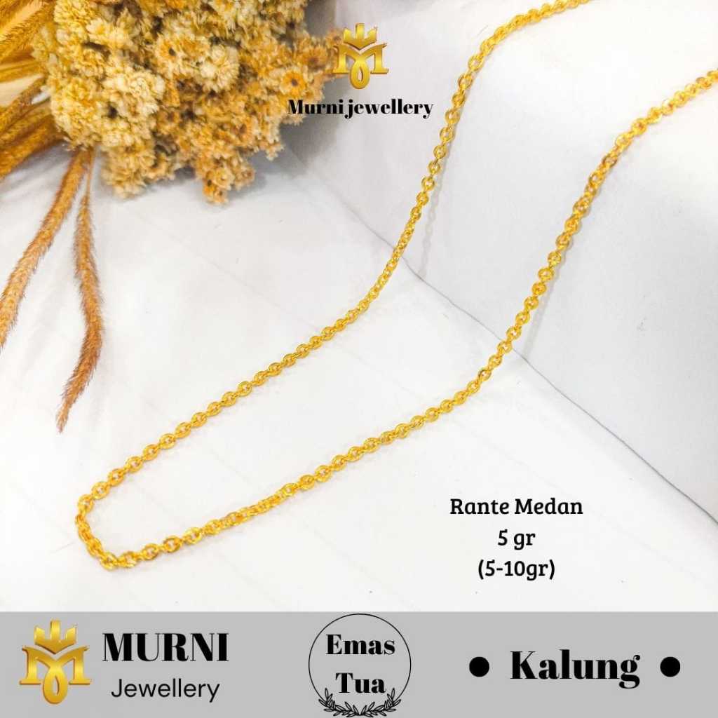 Kalung Rante Medan Emas Tua Asli - Toko Emas Murni