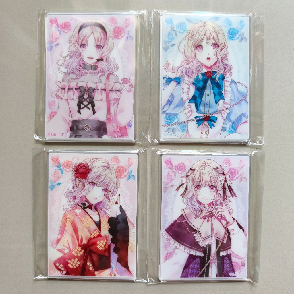 Official Merch Diabolik Lovers Yui Komori Acrylic Card Yui Princess Collection II / Kartu Akrilik Ic