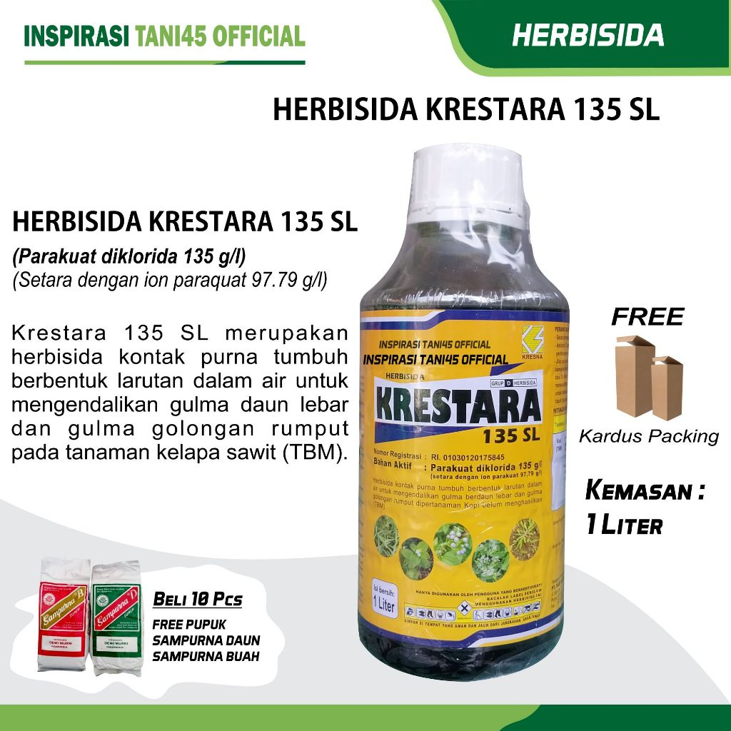 krestara/Krestara 1 liter/Krestara Herbisida/Krestara Racun Rumput/Krestara Pembasmi Rumput/Krestara