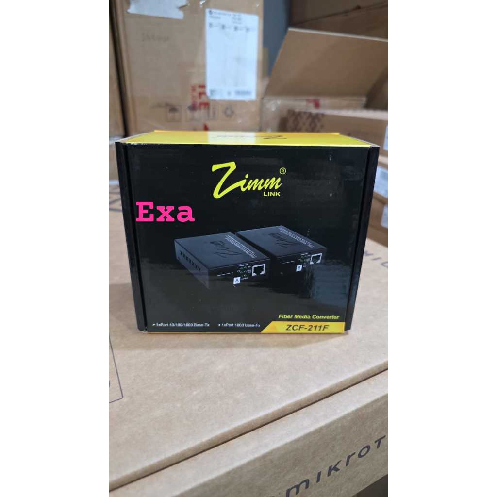 ZIMMLINK ZCF-211F , A/B FO Media Converter GIGABIT 10/100/1000 Base-TX SC Singlemode 20KM ( 1 Pair )