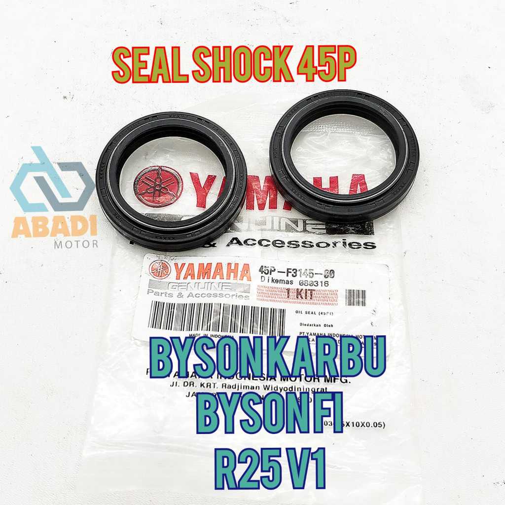 Seal Shock Shok Depan Ori Yamaha 45P Byson Karbu Byson FI R25 V1 Sil Sock Sok Original YGP