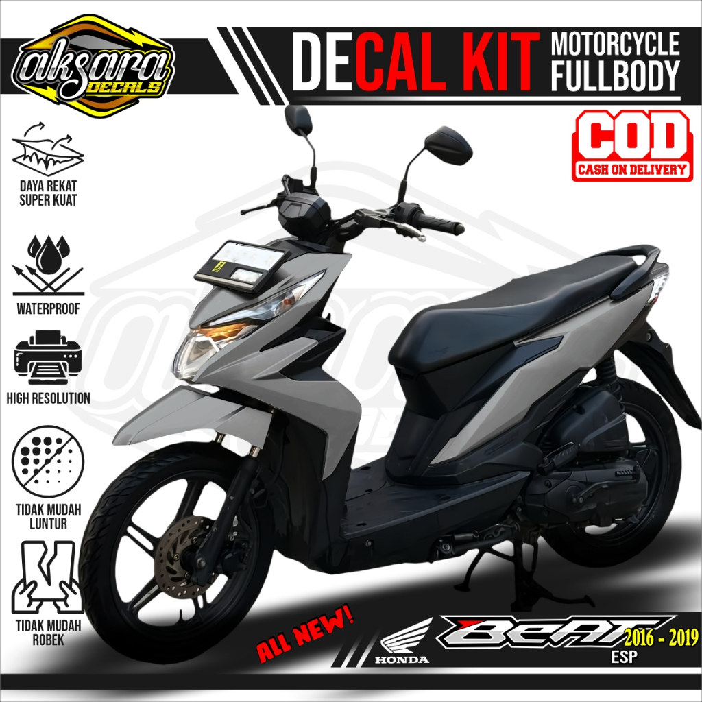 COD DECAL STICKER MOTOR HONDA BEAT STREET TAHUN 2016-2019 ESP POLOS CUSTOM DESAIN PREMIUM STIKER