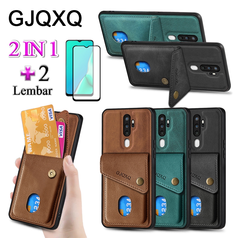 GJQXQ 2 In 1 Casing For OPPO A5 2020 A9 2020 A18 A38 A17 A17K A16 A16S A15 A15S Case Kulit Premium D