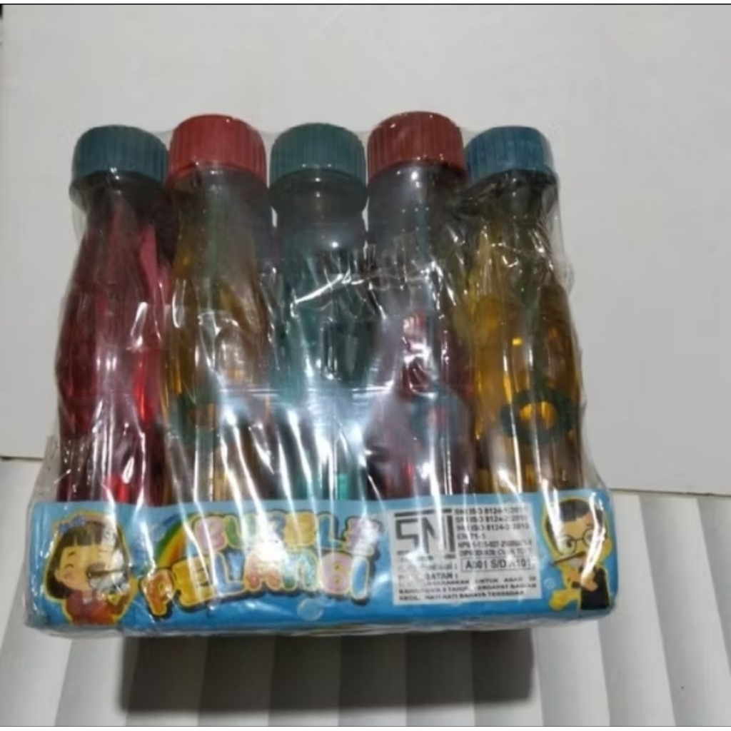 Mainan Anak Tiup Air Sabun/Bubble Gelembung Balon isi 20pcs