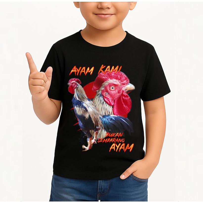 KAOS ATASAN ANAK LAKI LAKI AYAM BANGKOK / BAJU ANAK LENGAN PENDEK KEREN TERBARU