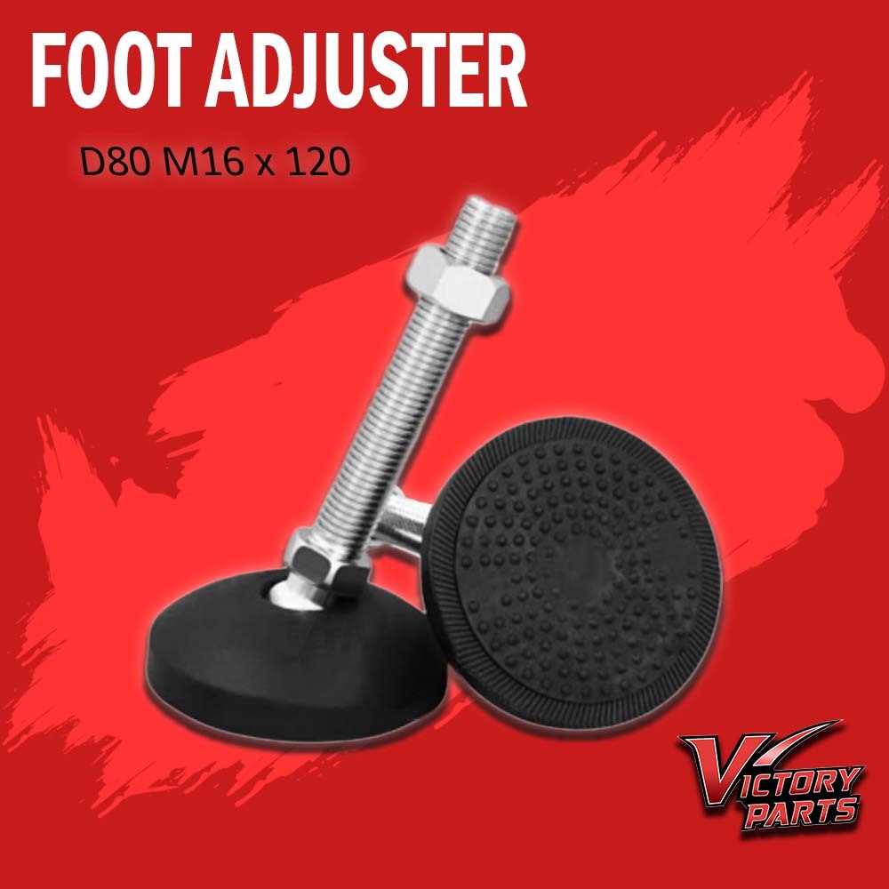 Foot Adjuster / Flexible Foot Adjuster M16 x 120 - Drat Stainless alas Thermal Plastic