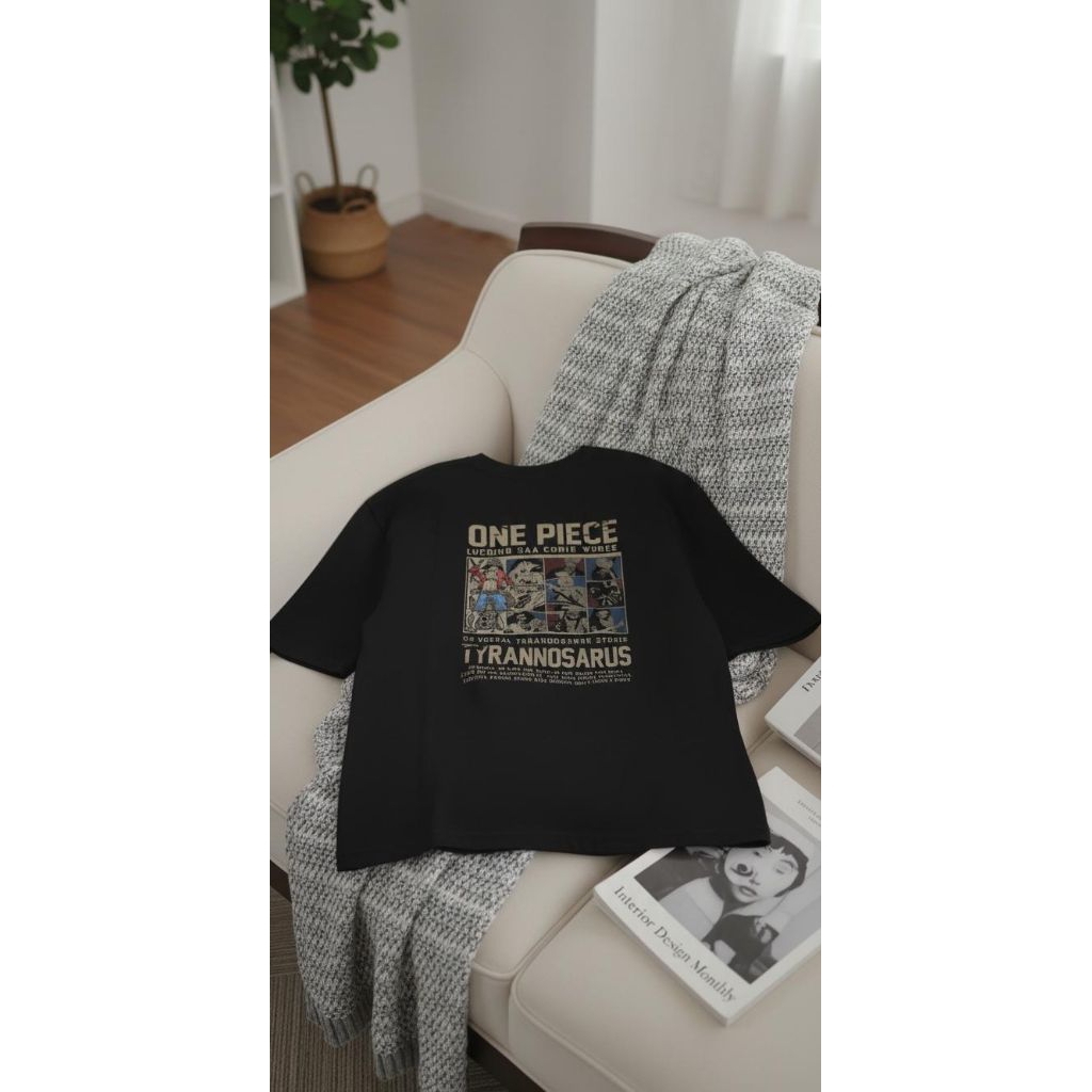 T-shirt Oversized Pola One Piece Anime Jepang Kaos Wanita Lengan Pendek | Kaos Wanita Distro