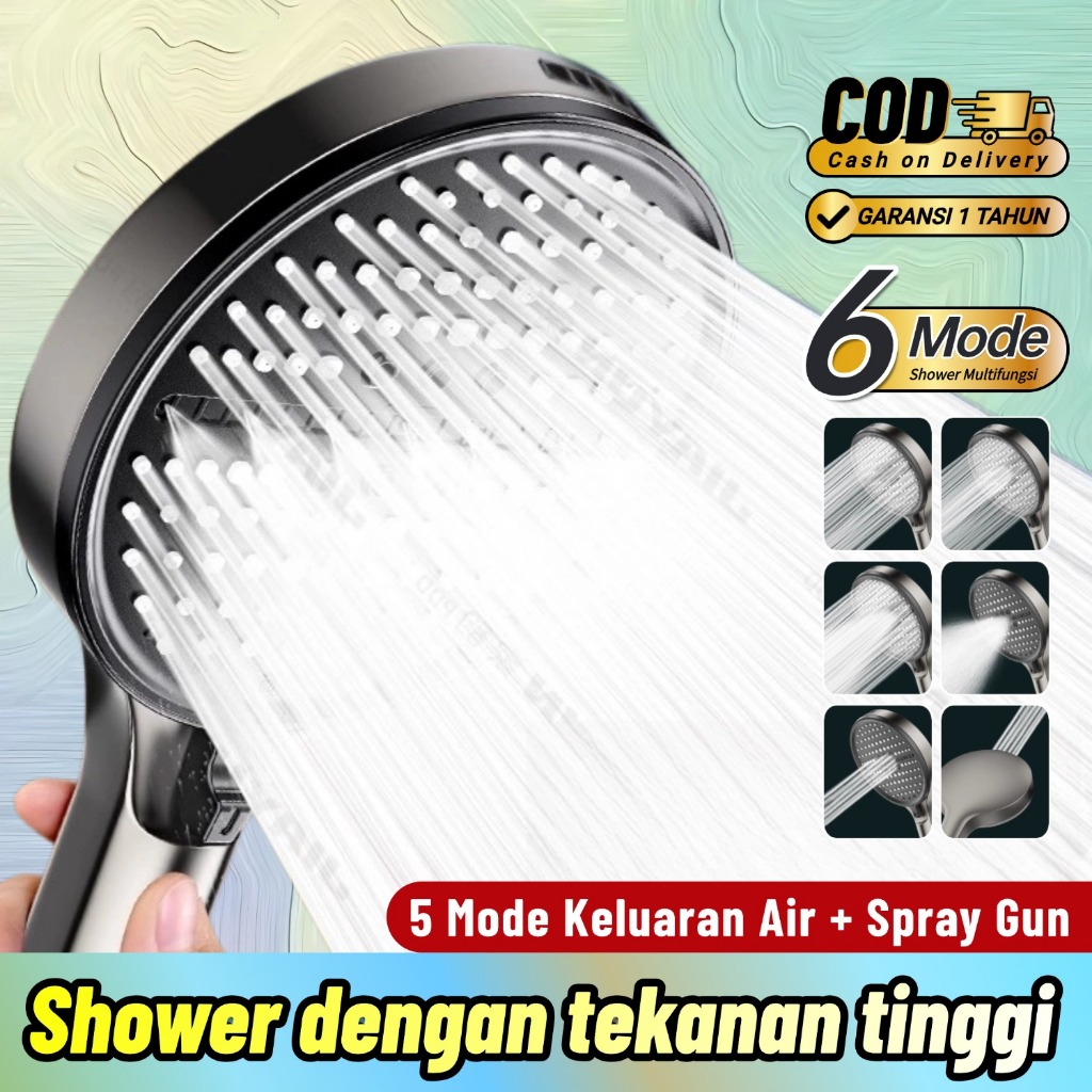 INTOSEA Shower Head Air Deras MAX+ - Solusi Tekanan Air Rendah Gedung Tingkat #088@15
