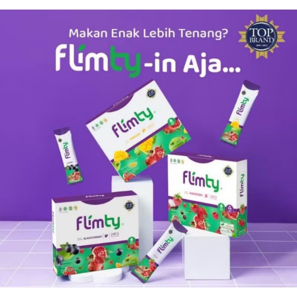 Pelangsing Flimty/ Flimty Fiber/ Flimty Raspberry/ Blackcurrant/ Mangga