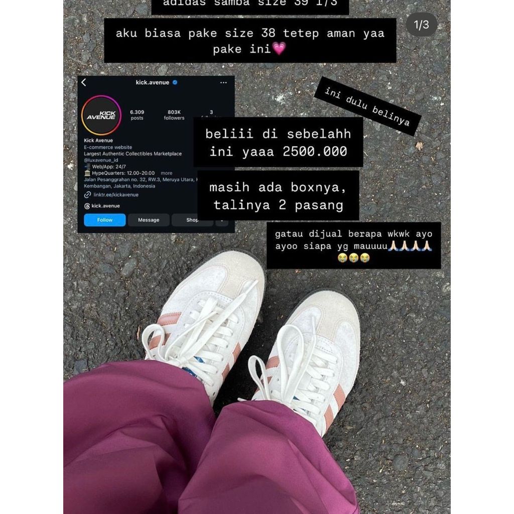 SEPATU ADIDAS SAMBA ORIGINAL (PRELOVED)