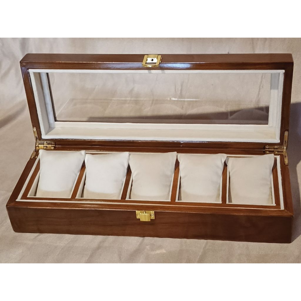 Kotak Jam Tangan premium kayu jati solid