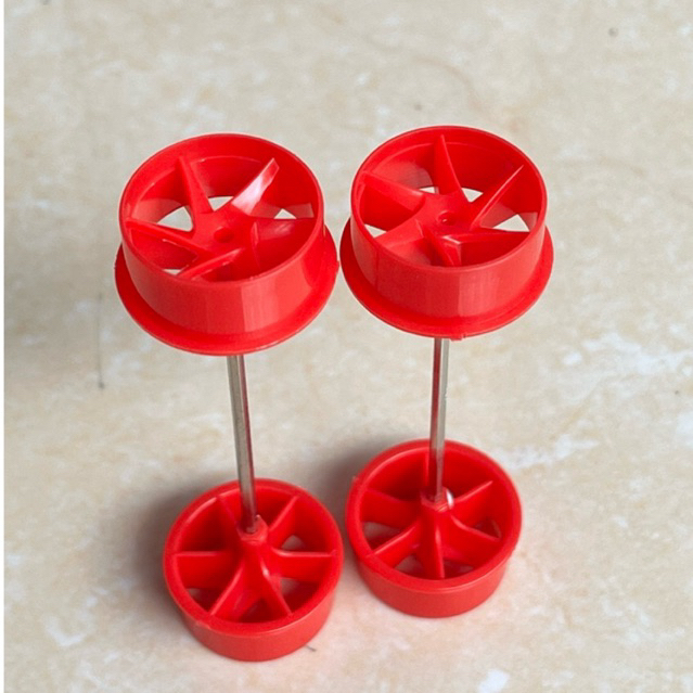 VELG SPIRAL 6 SPOKE MERAH ORIGINAL TAMIYA BALLANCE MAKSIMAL