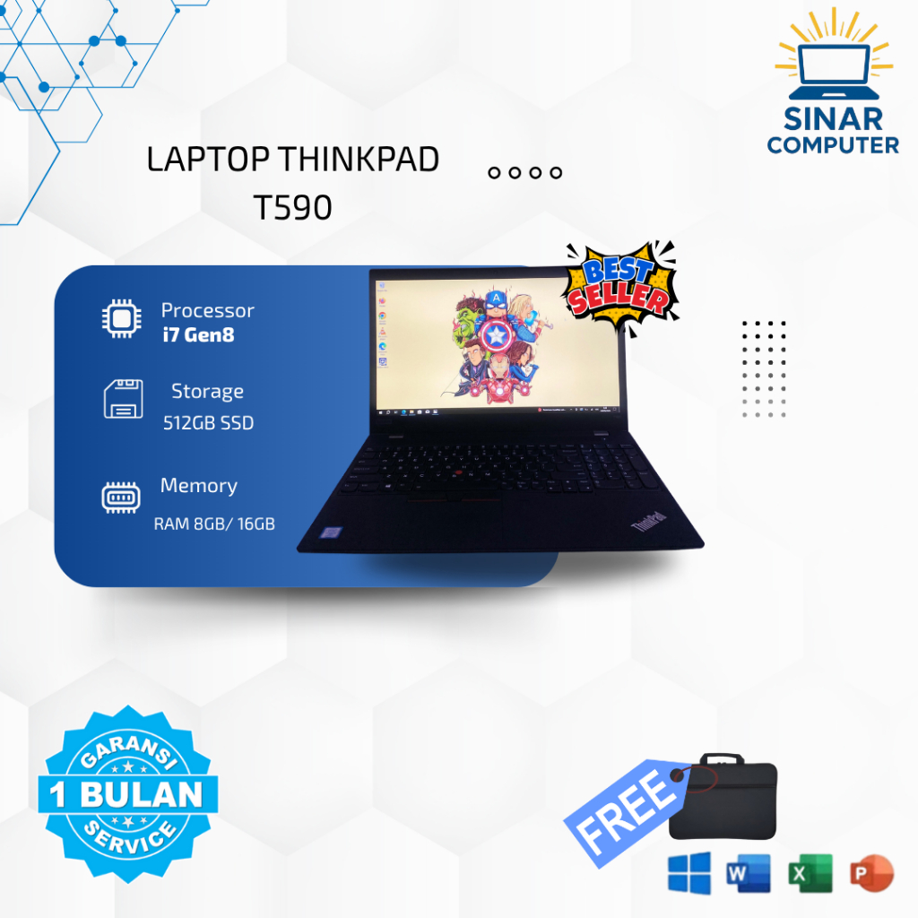 Lenovo Thinkpad T590 i7 Gen8 Touchscreen 16GB 512GB 15,6Inch Numpad