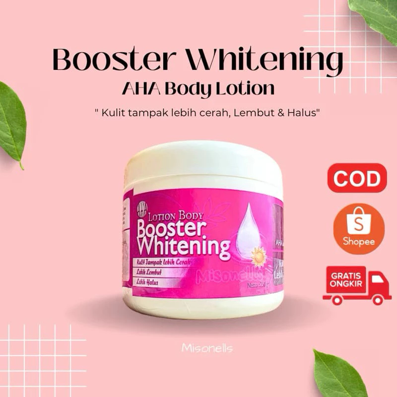 Lotion Whitening Booster Misonells / lotion misonells aha booster BPOM