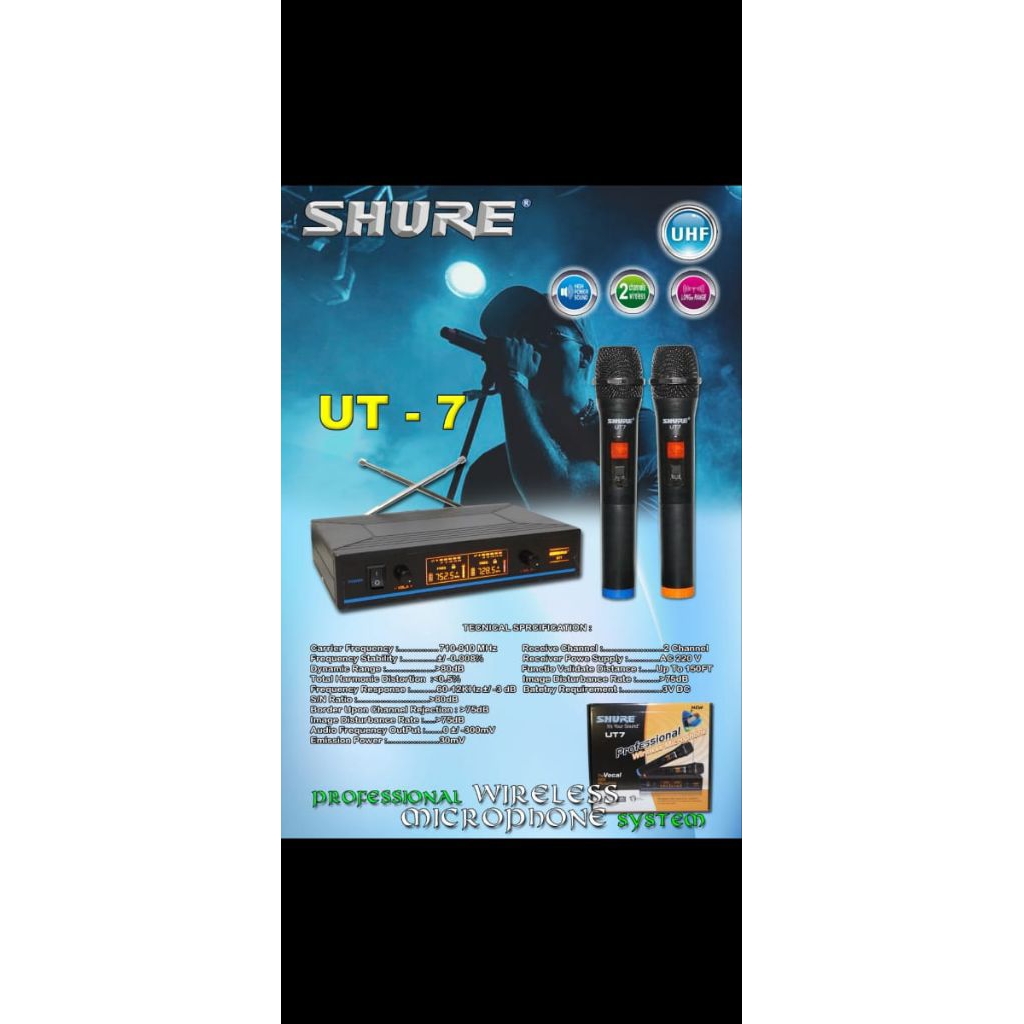 Mic Wireless SHURE UT 7 UHF