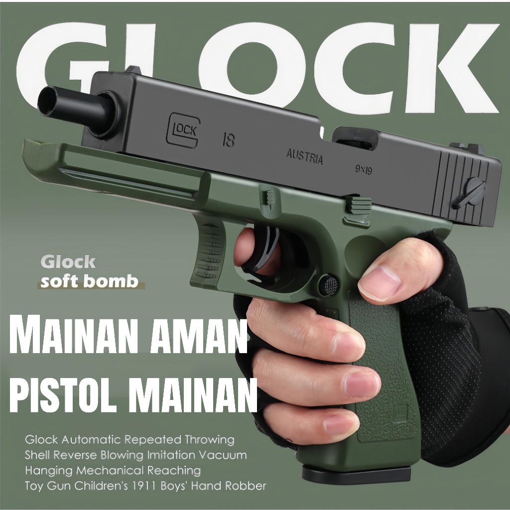 Mainan luar ruangan Mainan keselamatan Glock Mainan olahraga luar ruangan Mainan tembak aman Glock M
