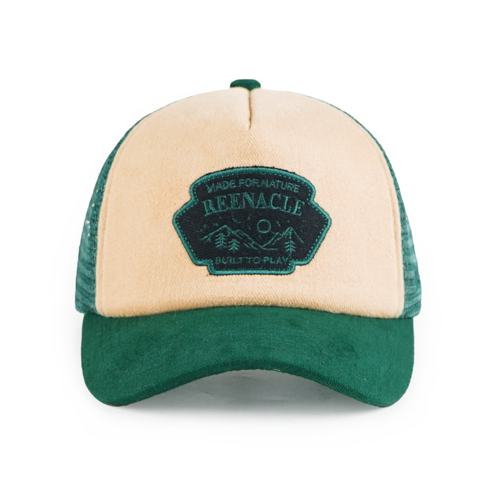 REENACLE | Topi trucker cream & green, topi pria wanita.