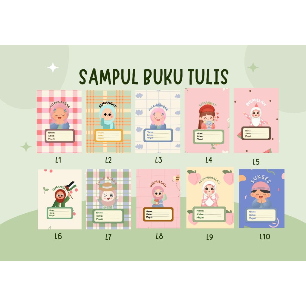 sampul buku aesthetic(10 pcs)|sampul buku keren|sampul buku custom
