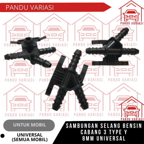 Sambungan Selang Bensin Mobil Cabang 3 Tipe Y Selang 8MM Universal