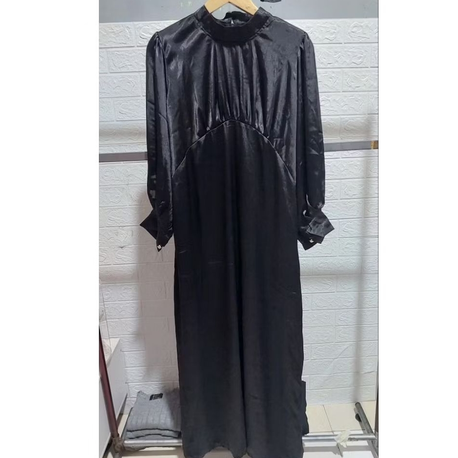 MAYAFI DRESS SHIMMER SILK SHIMMER HITAM