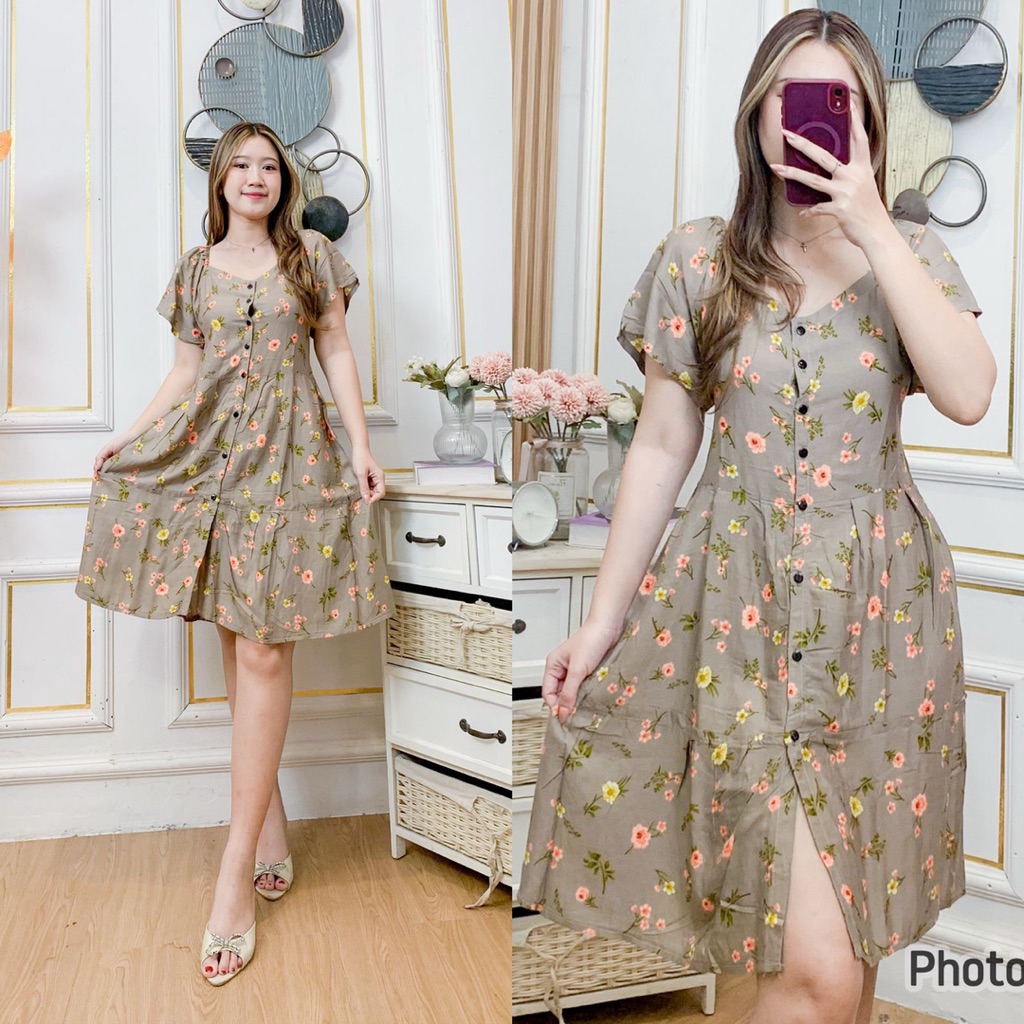 Daster Bali BECCA Rayon Sexy Full Kancing - Daster Putri Bali Kerut Pendek Motif