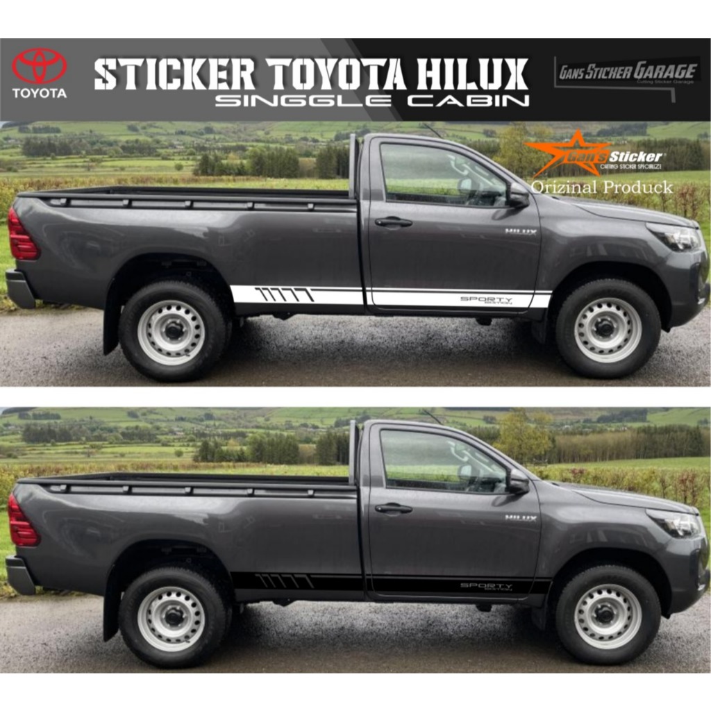 Toyota Hilux Cutting Sticker Variasi Sticker Mobil Toyota Hilux Single Cabin