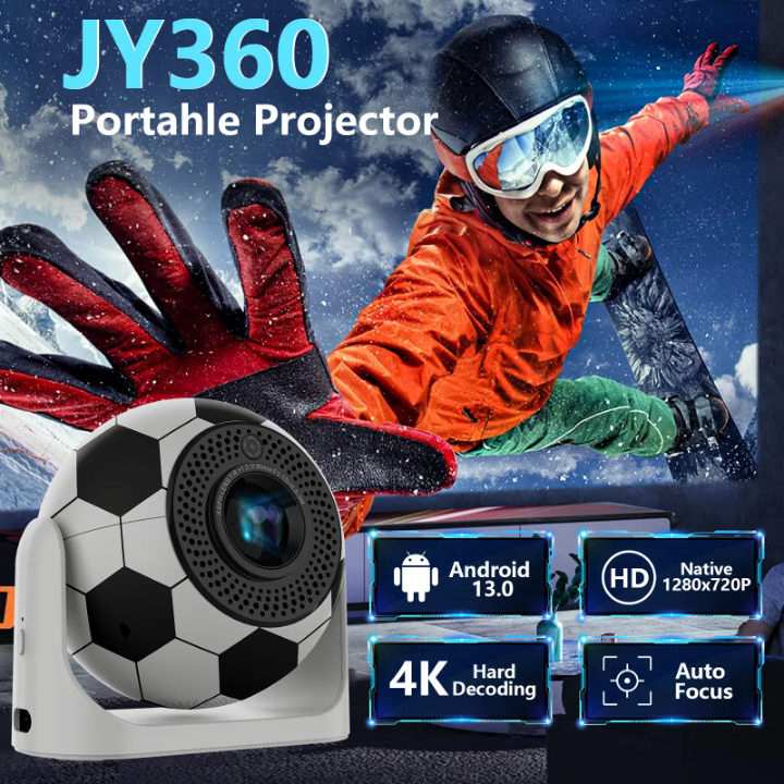 LCD Mini Projector JY360 720P Android 13.0 Autofocus 5G WiFi6 Portable Projector