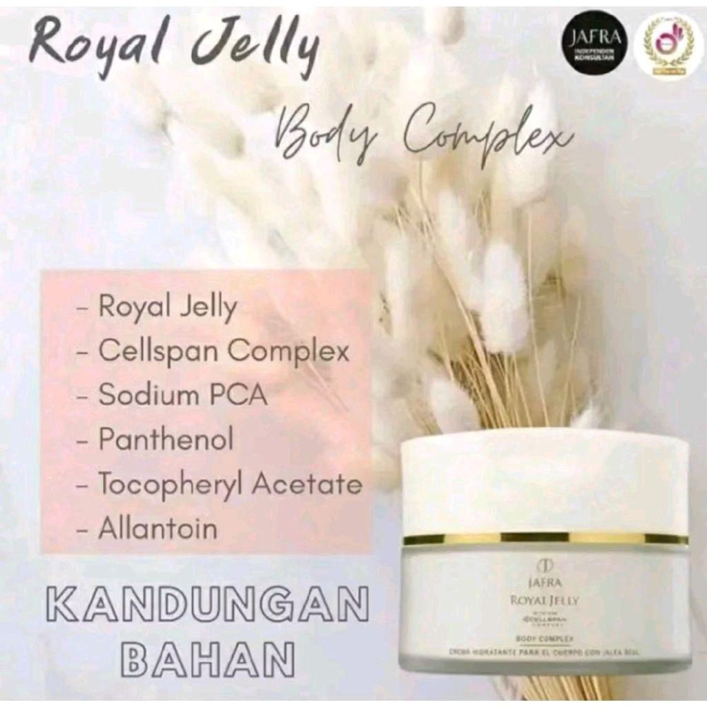 JAFRA ROYAL JELLY BODY COMPLEX body cream perawatan kulit tubuh memudarkan stretcmark keloid