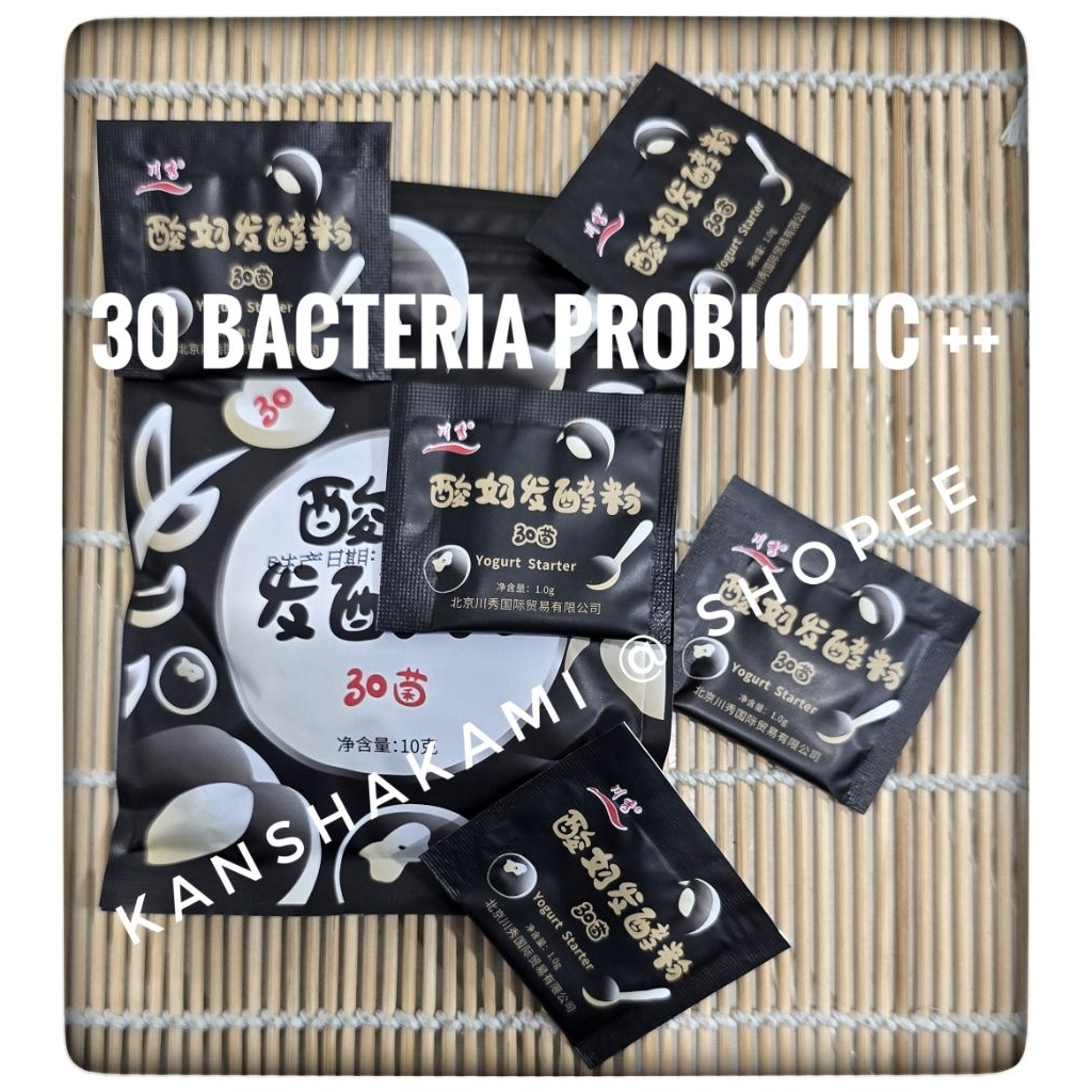 STARTER YOGURT MESOPHILLIC LACTOBACILLUS  KOMPLIT DAN BIFIDOBACTERIUM LENGKAP 30 BAKTERI PROBIOTIK  