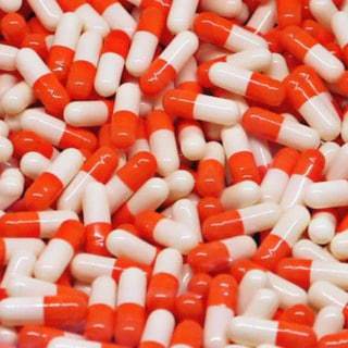 cangkang kapsul kosong No.0 warna oren putih/orange white isi 1000