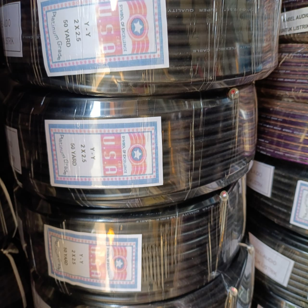 Kabel listrik/audio serabut isi 2x2,5 / Kabel listrik 2 x 2,5 50YARD